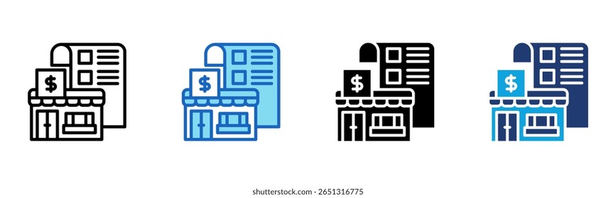 Pawnshop Rules icon Multi Style Vector Illustration