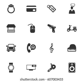 Pawnshop vector icons for user interface design