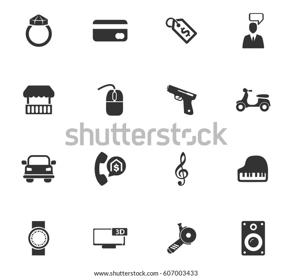 Pawnshop vector\
icons for user interface\
design