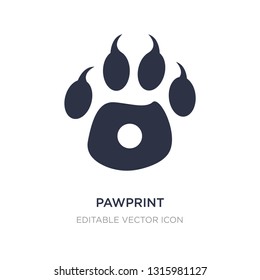 pawprint icon on white background. Simple element illustration from Animals concept. pawprint icon symbol design.