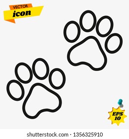 pawprint icon vector. pawprint vector graphic illustration