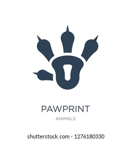 pawprint icon vector on white background, pawprint trendy filled icons from Animals collection, pawprint vector illustration