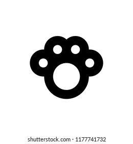 Pawprint icon,vector illustration. Flat design style. vector pawprint icon illustration isolated on White background, pawprint icon Eps10. pawprint icons graphic design vector symbols.