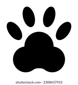 Pawprint Vector Glyph Icon For Personal And Commercial Use.
