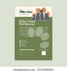 Adaptación de Paws y anuncio del proyecto de rescate Plantilla de redes sociales