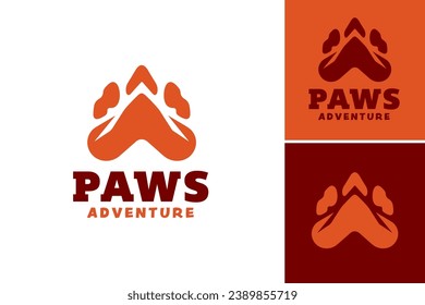 "Paws Adventure Logo" is a design asset suitable for businesses or products related to animals, pets, or outdoor adventures. It can be used as a logo, symbol, or graphic element on various platforms.