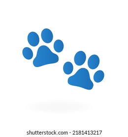 Paws of an animal on a white background. Vector illustration