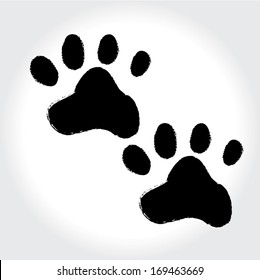 paws black print design. vector illustration