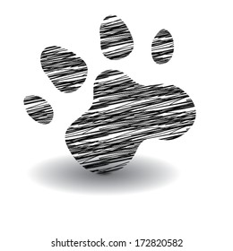 paws chalkboard background concept. vector illustration