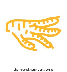 paws chicken color icon vector. paws chicken sign. isolated symbol illustration