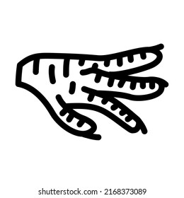 paws chicken line icon vector. paws chicken sign. isolated contour symbol black illustration