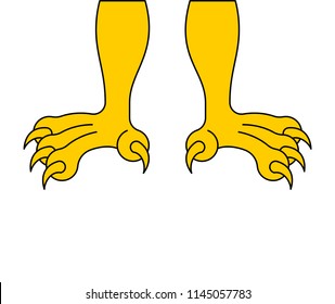 Paws of eagle isolated. feet hawk. Vector illustration
