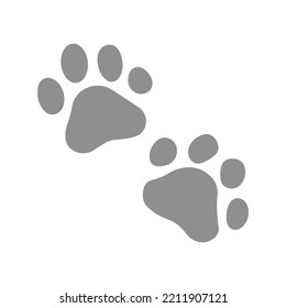 Paws emoji icon isolated on white background. Animals symbol modern, simple, vector, icon for website design, mobile app, ui. Vector Illustration