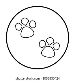Paws icon in circle