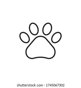 Paws Icon Outline Design Vector Isolated Stock Vector (Royalty Free ...