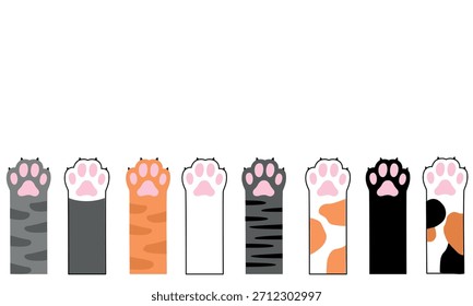 Ícone de patas definido. Símbolo para aplicativo móvel e Web. Ilustração vetorial sobre fundo branco