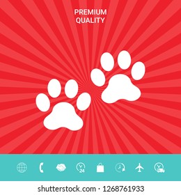 Paws icon symbol. Graphic elements for your design