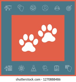 Paws icon symbol. Graphic elements for your design