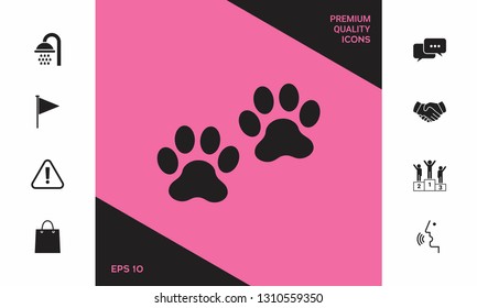 Paws icon symbol. Graphic elements for your design