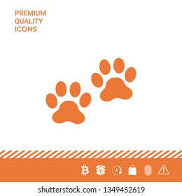 Paws icon symbol. Graphic elements for your design