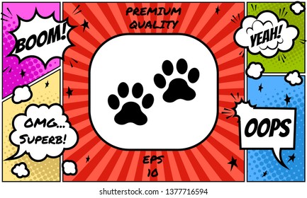 Paws icon symbol. Graphic elements for your design