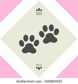 Paws icon symbol. Graphic elements for your design