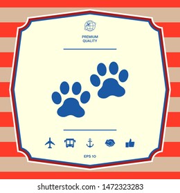 Paws icon symbol. Graphic elements for your design
