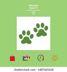 Paws icon symbol. Graphic elements for your design