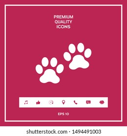 Paws icon symbol. Graphic elements for your design