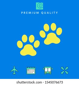 Paws icon symbol. Graphic elements for your design