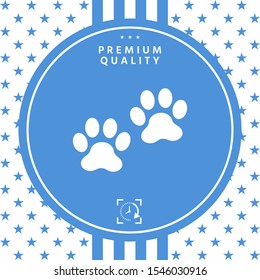 Paws icon symbol. Graphic elements for your design