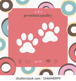 Paws icon symbol. Graphic elements for your design