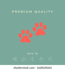 Paws icon symbol. Graphic elements for your design