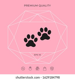 Paws icon symbol. Graphic elements for your design