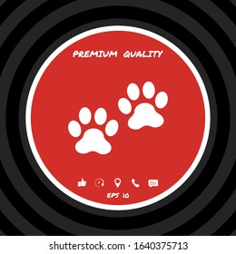Paws icon symbol. Graphic elements for your design