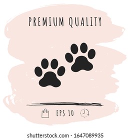 Paws icon symbol. Graphic elements for your design