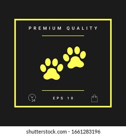 Paws icon symbol. Graphic elements for your design