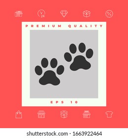 Paws icon symbol. Graphic elements for your design