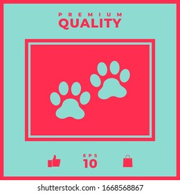 Paws icon symbol. Graphic elements for your design