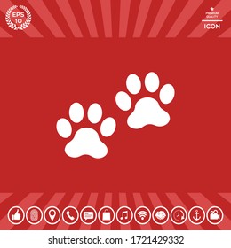 Paws icon symbol. Graphic elements for your design