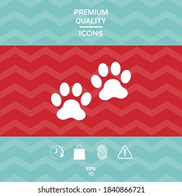 Paws icon symbol. Graphic elements for your design