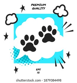Paws icon symbol. Graphic elements for your design