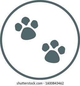 Paws icon. Paws symbol. Vector illustration