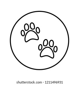 Paws icon. Vector Illustration