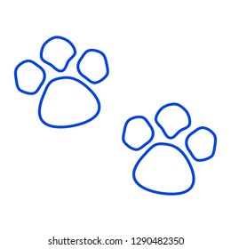 Paws icon. Vector illustration 