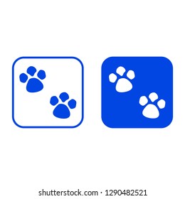 Paws icon. Vector illustration 