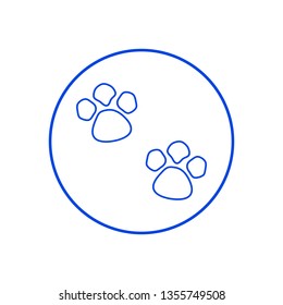 Paws icon. Vector illustration