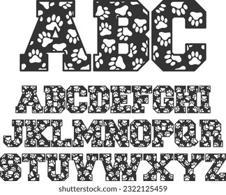Paws Letters - Vectors Set