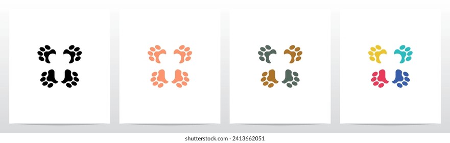 Paare mit negativem Leerzeichen im mittleren Logo-Design Y