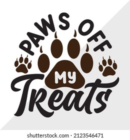 Paws Off My Treats printable vector illustration